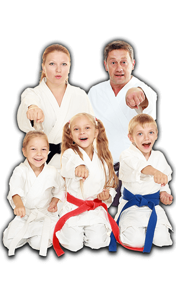 Martial Arts Lessons for Families in Mundelein IL - Sitting Group Family Banner