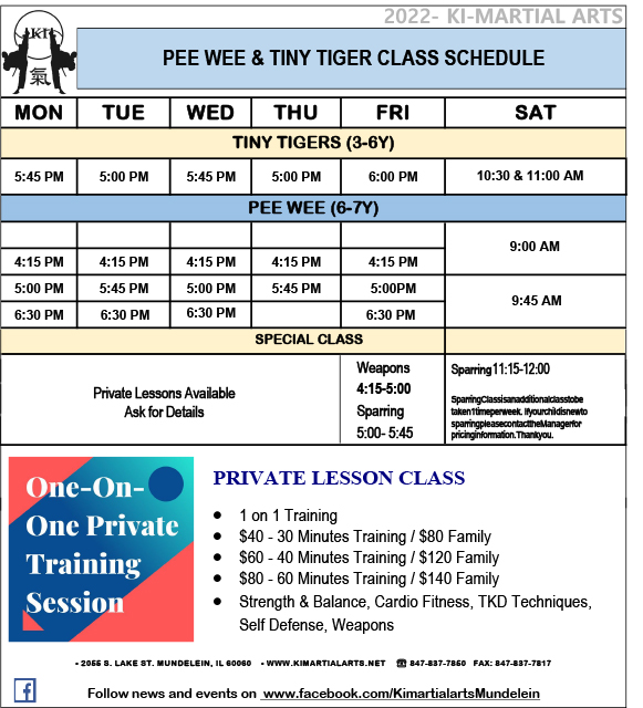 Schedules Martial Arts Lessons in Mundelein, IL Ki Martial Arts